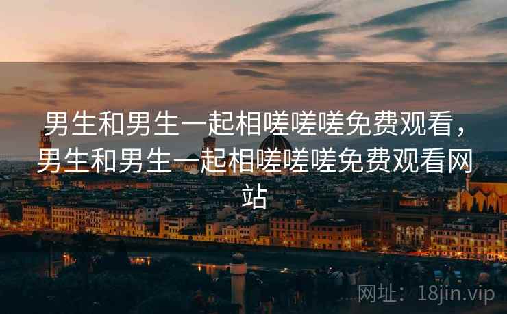 男生和男生一起相嗟嗟嗟免费观看，男生和男生一起相嗟嗟嗟免费观看网站